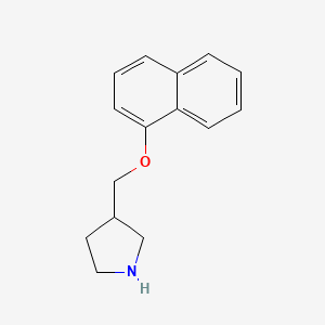 molecular formula C15H17NO B1451566 3-[(1-Naphthyloxy)methyl]pyrrolidine CAS No. 858934-75-5