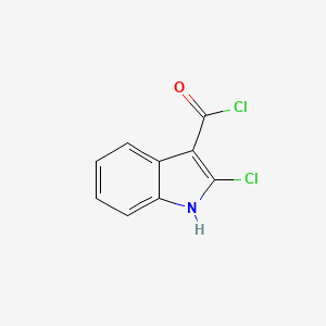 molecular formula C9H5Cl2NO B1451567 2-氯-1H-吲哚-3-甲酰氯 CAS No. 83894-17-1