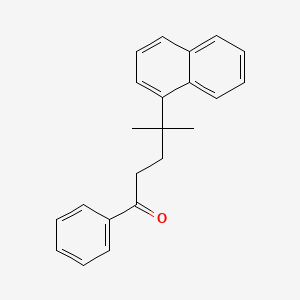 molecular formula C22H22O B14515671 4-Methyl-4-(naphthalen-1-yl)-1-phenylpentan-1-one CAS No. 63253-38-3