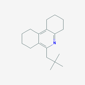 molecular formula C18H27N B14515680 6-(2,2-Dimethylpropyl)-1,2,3,4,7,8,9,10-octahydrophenanthridine CAS No. 62615-03-6