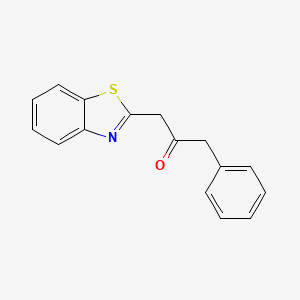 molecular formula C16H13NOS B14515688 1-(1,3-Benzothiazol-2-yl)-3-phenylpropan-2-one CAS No. 62693-25-8