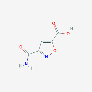 molecular formula C5H4N2O4 B1451569 3-Carbamoyl-1,2-oxazole-5-carboxylic acid CAS No. 251912-77-3