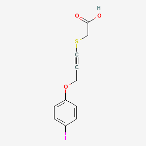 molecular formula C11H9IO3S B14515705 {[3-(4-Iodophenoxy)prop-1-yn-1-yl]sulfanyl}acetic acid CAS No. 62706-85-8