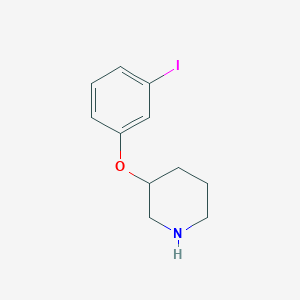 molecular formula C11H14INO B1451575 3-(3-碘苯氧基)哌啶 CAS No. 946725-88-8