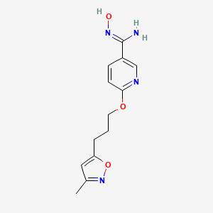 molecular formula C13H16N4O3 B1451594 N'-hydroxy-6-[3-(3-methylisoxazol-5-yl)propoxy]pyridine-3-carboximidamide CAS No. 1105194-39-5