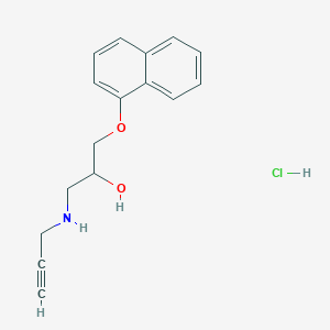 1-Naphthalen-1-yloxy-3-(prop-2-ynylamino)propan-2-ol;hydrochloride