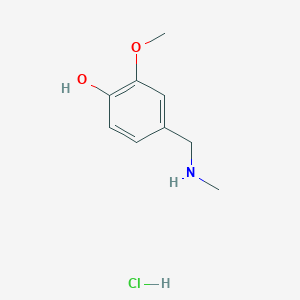molecular formula C9H14ClNO2 B1451598 2-甲氧基-4-[(甲基氨基)甲基]苯酚盐酸盐 CAS No. 150031-65-5