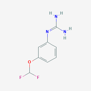 molecular formula C8H9F2N3O B1451599 N-[3-(difluoromethoxy)phenyl]guanidine CAS No. 1204296-41-2