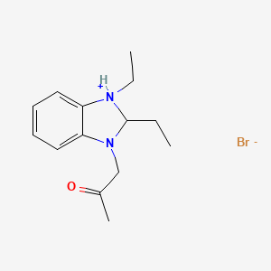 1,2-Diethyl-3-(2-oxopropyl)-2,3-dihydro-1H-benzimidazol-1-ium bromide