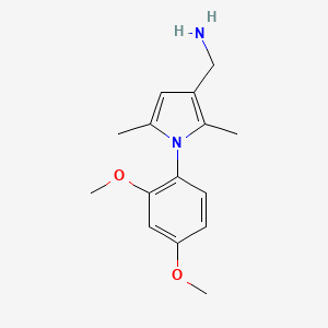 molecular formula C15H20N2O2 B1451606 [1-(2,4-Dimethoxyphenyl)-2,5-dimethylpyrrol-3-yl]methanamine CAS No. 1177293-44-5
