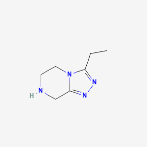 molecular formula C7H12N4 B1451609 3-Ethyl-5,6,7,8-tetrahydro-[1,2,4]triazolo[4,3-a]pyrazine CAS No. 791777-96-3