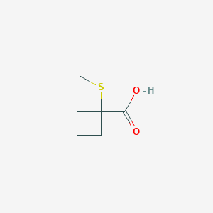molecular formula C6H10O2S B1451610 1-(Methylsulfanyl)cyclobutane-1-carboxylic acid CAS No. 35120-20-8