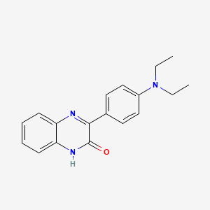 molecular formula C18H19N3O B14516109 3-[4-(Diethylamino)phenyl]quinoxalin-2(1H)-one CAS No. 63634-10-6