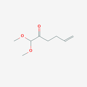 molecular formula C8H14O3 B14516113 1,1-Dimethoxyhex-5-en-2-one CAS No. 62752-82-3