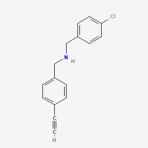 molecular formula C16H14ClN B1451612 N-(4-氯苄基)-1-(4-乙炔基苯基)甲胺 CAS No. 1049809-94-0