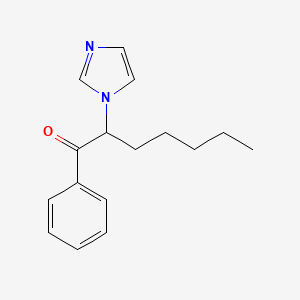 molecular formula C16H20N2O B14516124 2-(1H-Imidazol-1-yl)-1-phenylheptan-1-one CAS No. 62514-52-7