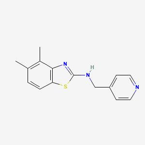 molecular formula C15H15N3S B1451613 4,5-dimethyl-N-(pyridin-4-ylmethyl)-1,3-benzothiazol-2-amine CAS No. 1204297-05-1