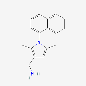 molecular formula C17H18N2 B1451615 ([2,5-二甲基-1-(1-萘基)-1H-吡咯-3-基]甲基)胺 CAS No. 1177353-07-9