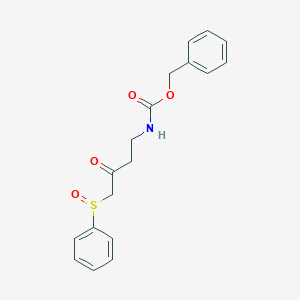 Benzyl [4-(benzenesulfinyl)-3-oxobutyl]carbamate