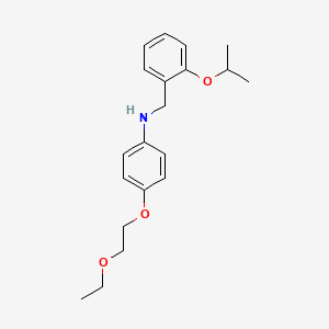 molecular formula C20H27NO3 B1451627 4-(2-Ethoxyethoxy)-N-(2-isopropoxybenzyl)aniline CAS No. 1040687-17-9