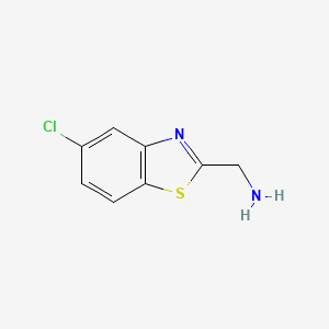 molecular formula C8H7ClN2S B1451633 (5-氯苯并[d]噻唑-2-基)甲胺 CAS No. 933738-03-5
