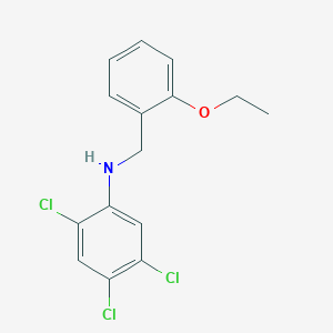 molecular formula C15H14Cl3NO B1451638 2,4,5-三氯-N-(2-乙氧基苄基)苯胺 CAS No. 1036533-82-0