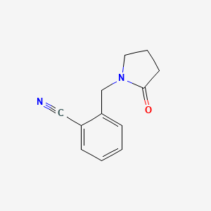 B1451644 2-[(2-Oxopyrrolidin-1-yl)methyl]benzonitrile CAS No. 1000932-70-6