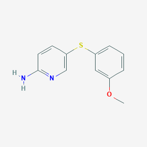 molecular formula C12H12N2OS B1451649 5-[(3-甲氧苯基)硫基]吡啶-2-胺 CAS No. 64064-36-4