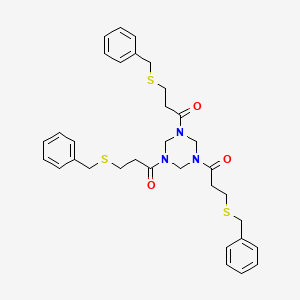 1,1',1''-(1,3,5-Triazinane-1,3,5-triyl)tris[3-(benzylsulfanyl)propan-1-one]