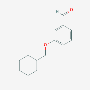 molecular formula C14H18O2 B1451663 3-(Cyclohexylmethoxy)benzaldehyde CAS No. 1019446-59-3