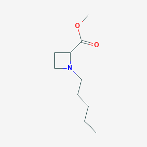 2-Azetidinecarboxylic acid, 1-pentyl-, methyl ester