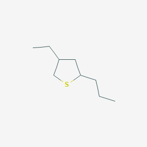 molecular formula C9H18S B14516717 4-Ethyl-2-propylthiolane CAS No. 62641-23-0