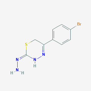 (E)-[5-(4-bromophenyl)-3,6-dihydro-1,3,4-thiadiazin-2-ylidene]hydrazine