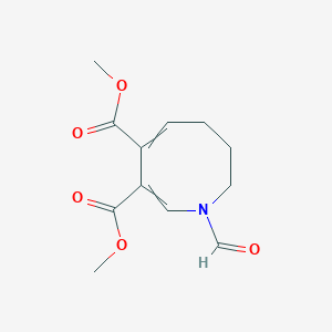 molecular formula C12H15NO5 B14516730 dimethyl 1-formyl-3,4-dihydro-2H-azocine-6,7-dicarboxylate CAS No. 62563-02-4