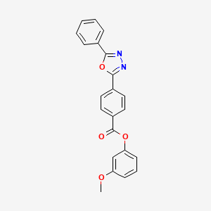 3-Methoxyphenyl 4-(5-phenyl-1,3,4-oxadiazol-2-yl)benzoate