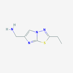 B1451677 [(2-Ethylimidazo[2,1-b][1,3,4]thiadiazol-6-yl)methyl]amine dihydrochloride CAS No. 1177482-04-0