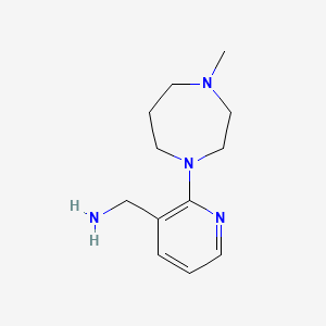 molecular formula C12H20N4 B1451685 1-[2-(4-甲基-1,4-二氮杂环-1-基)吡啶-3-基]甲胺 CAS No. 870067-05-3