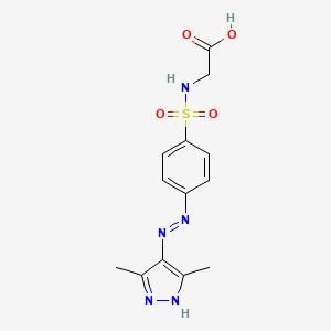 N-{4-[2-(3,5-Dimethyl-4H-pyrazol-4-ylidene)hydrazinyl]benzene-1-sulfonyl}glycine