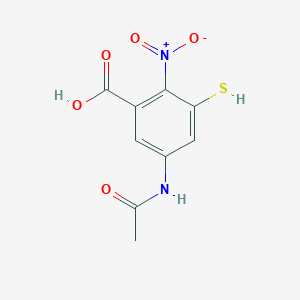 5-Acetamido-2-nitro-3-sulfanylbenzoic acid