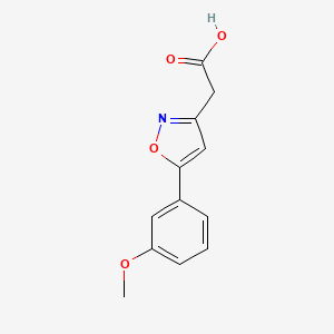 molecular formula C12H11NO4 B1451687 [5-(3-甲氧苯基)异恶唑-3-基]乙酸 CAS No. 1018584-61-6