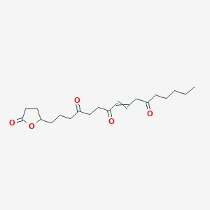 1-(5-Oxooxolan-2-YL)hexadec-8-ene-4,7,11-trione