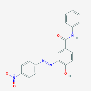 3-[2-(4-Nitrophenyl)hydrazinylidene]-4-oxo-N-phenylcyclohexa-1,5-diene-1-carboxamide