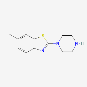 molecular formula C12H15N3S B1451694 6-甲基-2-哌嗪-1-基-1,3-苯并噻唑 CAS No. 1018498-61-7