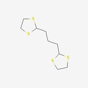 molecular formula C9H16S4 B14516943 2,2'-(Propane-1,3-diyl)bis(1,3-dithiolane) CAS No. 62982-82-5