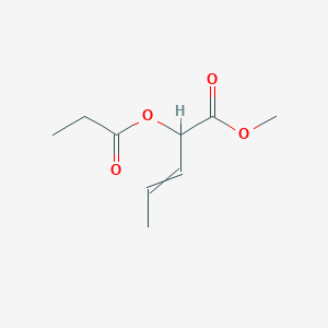 Methyl 2-(propanoyloxy)pent-3-enoate