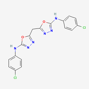 5,5'-Methylenebis[N-(4-chlorophenyl)-1,3,4-oxadiazol-2-amine]