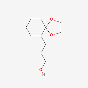 molecular formula C11H20O3 B14516974 1,4-Dioxaspiro[4.5]decane-6-propanol CAS No. 62547-87-9