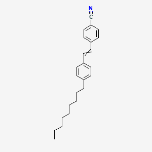 molecular formula C24H29N B14516993 4-[2-(4-Nonylphenyl)ethenyl]benzonitrile CAS No. 62731-41-3