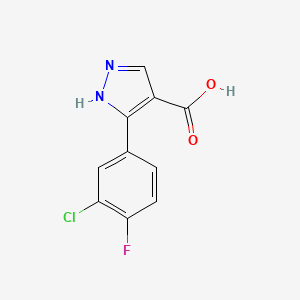 B1451706 3-(3-chloro-4-fluorophenyl)-1H-pyrazole-4-carboxylic acid CAS No. 1152540-21-0