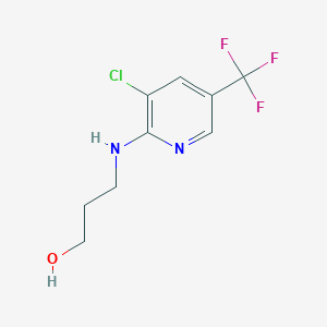 molecular formula C9H10ClF3N2O B1451711 3-{[3-氯-5-(三氟甲基)-2-吡啶基]-氨基}-1-丙醇 CAS No. 1040006-07-2